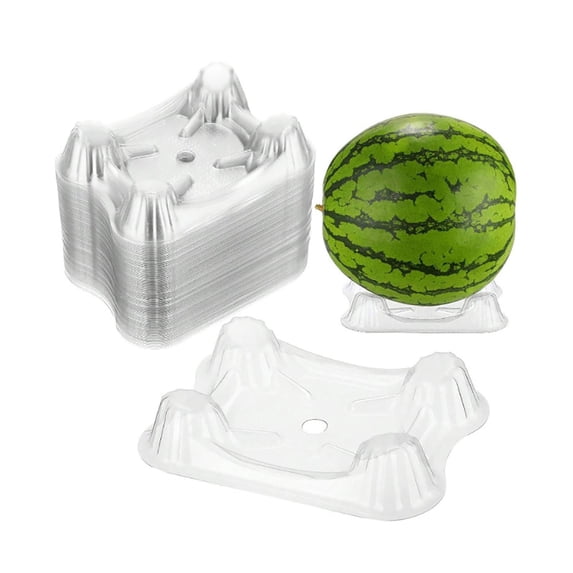 Holloyiver 20 Pcs Plastic Melon Cradles, Watermelon Holder for Garden Watermelon Support Stand Plant Garden Support Protector for Pumpkin, Squash and Fruits, Holds up to 20 lbs (Clear)