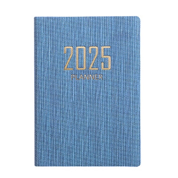 Holloyiver 2025 Daily Planner, A7 To Do List Notebook Hourly Schedules, Daily Weekly Monthly Appointment Planner for Students, Teachers, Office Staff, PVC Hardcover, Inner Pocket, 3.1" x 4.2"