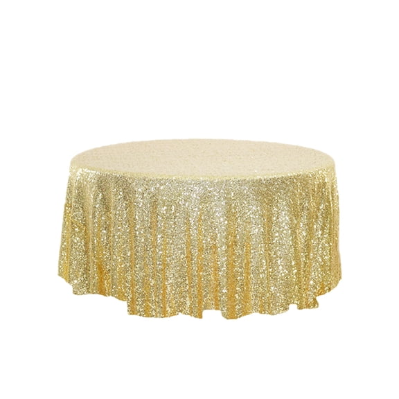 Holloyiver 23.6" Round Sequin Table, Cloth Sequin Table Cover, Sparkly Drape Table Cloths Table Overlay for Wedding Party Cake Dessert Table Christmas Decoration
