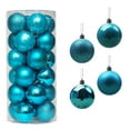 thumbnail image 1 of Holloyiver 24pcs Christmas Balls Ornaments for Xmas Tree Shatterproof Christmas Tree Hanging Balls Decoration for Holiday Party Baubles Set with Hang Rope 1.18"(30mm), 1 of 1