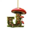 thumbnail image 1 of Holloyiver 26 Initial Letters Mushroom Small Pendant, Acrylic Personalized 26 Letters Mushroom Hanging Ornament, Flat Acrylic Car Pendant Home Decoration Pendant, 1 of 9