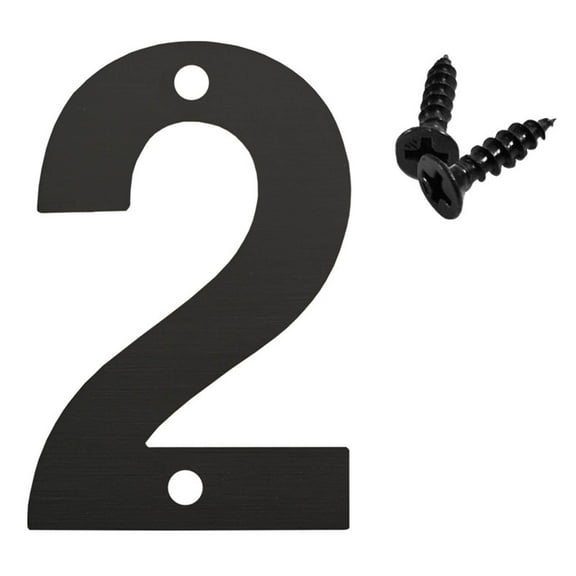 Holloyiver 3.5 Inch Modern Floating House Numbers for Outside, Small Metal Door House Numbers, Black Home Address Numbers Metal Mailbox Numbers for Homes, Apartments, Outside, Farm
