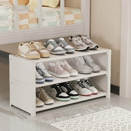 Harlier 2 Tier Stackable Shoe Rack for Gifts, White