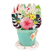 Holloyiver 3D Pop Up Flower Bouquet Card, Unique Potted Style Floral Greeting Card for Birthday, Mother’s Day, Valentines Day, Appreciation card, for Mom, Sister, Grandma, Best Friend