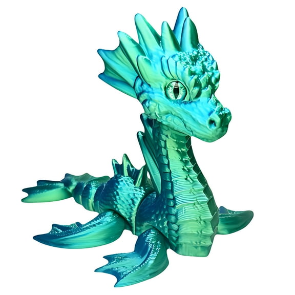 Holloyiver 3D Printed Mini Little Sea Dragon Model, Cool Hinge Mini Little Sea Dragon Statue 3 Inches, with Mobile Joints, Suitable for Christmas Desktop Decoration Gifts