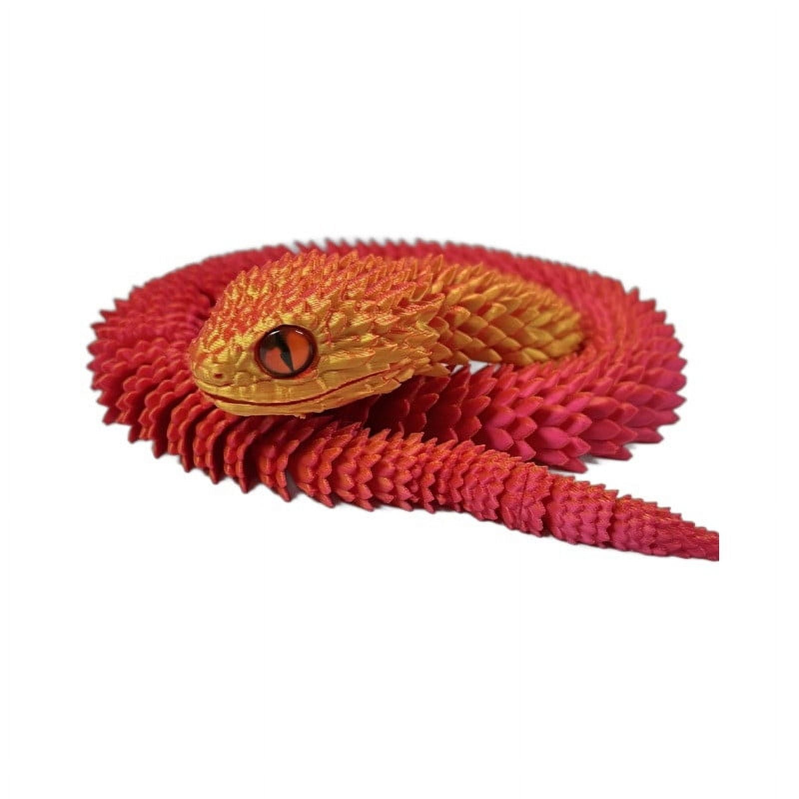 HEROOY 3D Printed Snake, Multi Joint Movable Model Flexible Snake Fidget Toys Articulated Snake Home Office Decor Executive Desk Toys 65cm