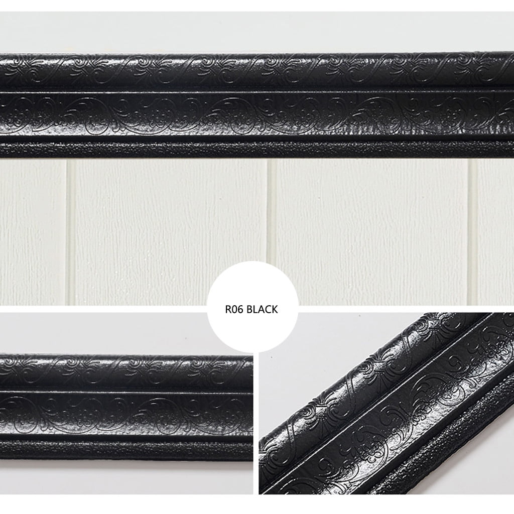 Holloyiver 3D Wall Edging Self-Adhesive Environmental Protection, Flexible Wall Borders Frame Peel and Stick Trim Molding, Waterproof Wall Edging Strip for Home 7.5Ft  3.14inch