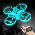 thumbnail image 1 of Holloyiver 4.9 Inch Mini Drone, Crash Proof LED Lights Automatically Avoid Obstacles 360 Degree Flip With Hand Gesture Control, Small Drones Toys for Beginners Boys and Girls Nano Quadcopter, 1 of 9