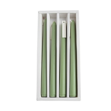 Holloyiver 4 Packs Taper Candles, Decorative Pole Colored Candle, Stick Bulk Scented Candles Romantic Candles Prop for Valentines Day Christmas Party Wedding Dinner (Green)
