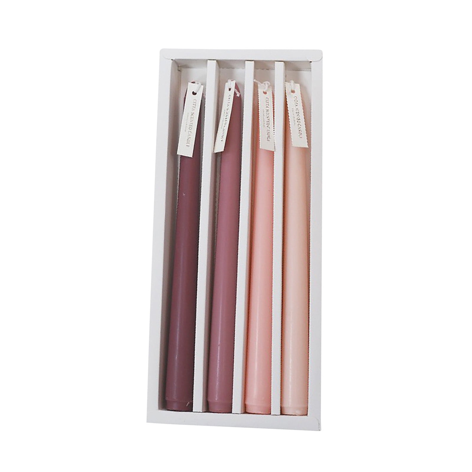 Holloyiver 4 Packs Taper Candles, Decorative Pole Colored Candle, Stick ...