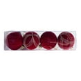thumbnail image 1 of Holloyiver 4 Pcs Red Velvet Christmas Balls, Exquisite Sparkle Flocked Christmas Tree Ball Ornaments, Plastic Balls Xmas Decorative Hanging Ornaments Christmas Tree Decoration, 1 of 3