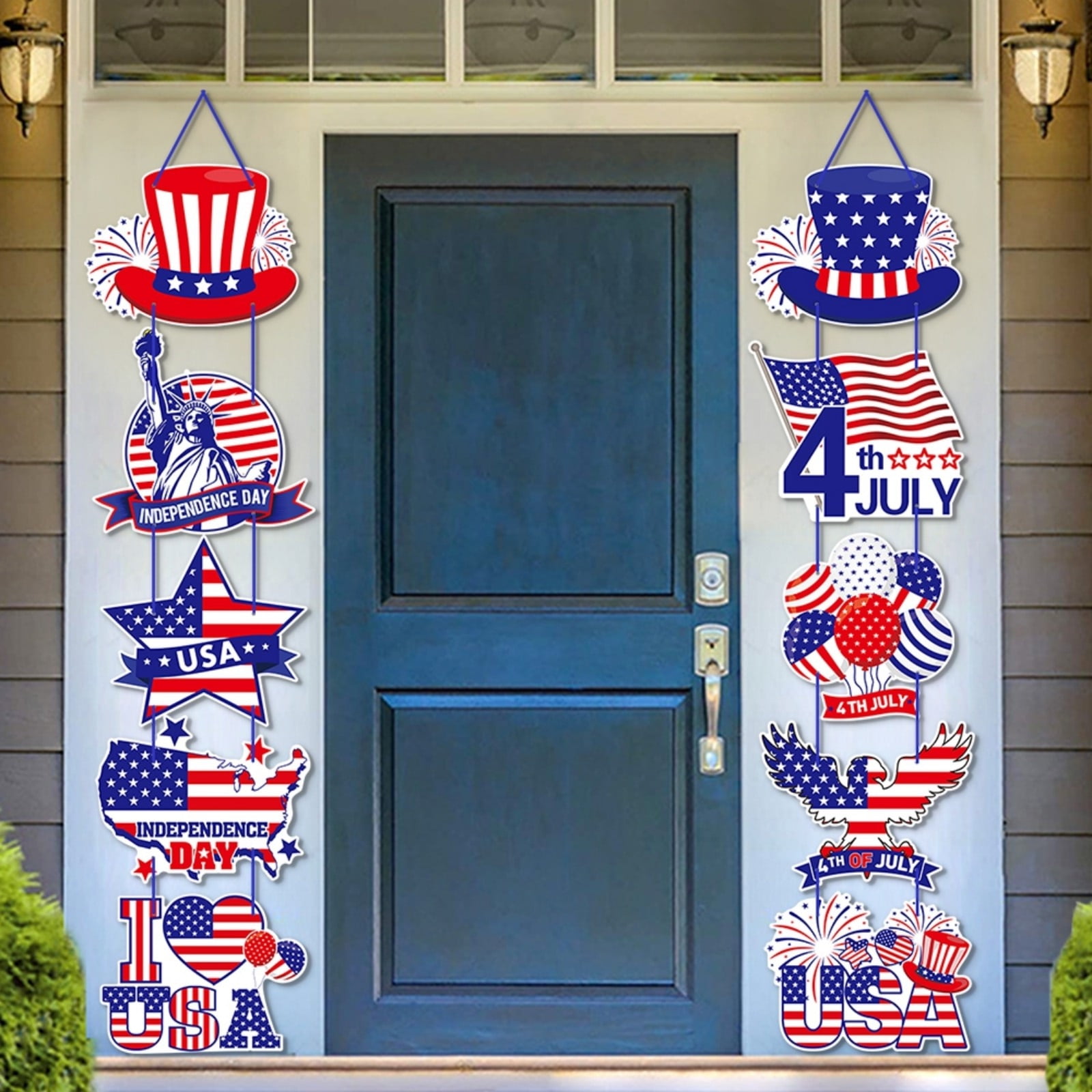 Holloyiver 4th of July Door Decoration, Ameriacn Flag Outdoor