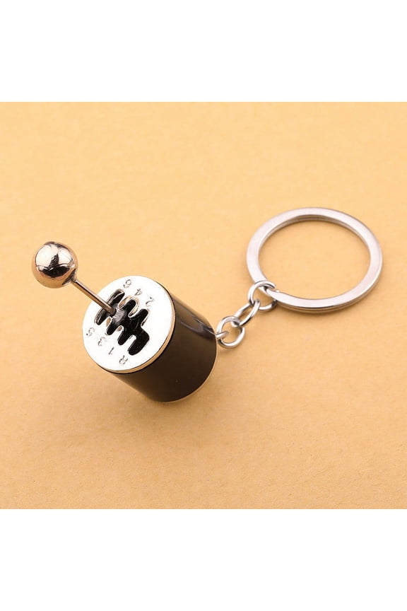 5 Colors Car Shifter Keyring Metal Gear Box, Shifter Keychain 6-Speed Manual Transmission Gear Shift Key Ring Key Chain