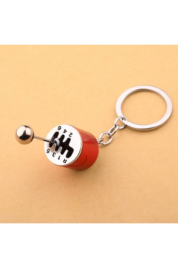 5 Colors Car Shifter Keyring Metal Gear Box, Shifter Keychain 6-Speed Manual Transmission Gear Shift Key Ring Key Chain