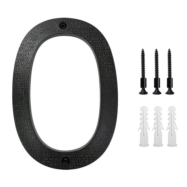 Holloyiver 5 Inch House Address Numbers, Easy Installation With Screw and Hardware for Flush or Floating Mount, Frosted Matte Black Acrylic Address Mailbox Numbers for Exterior, Porch