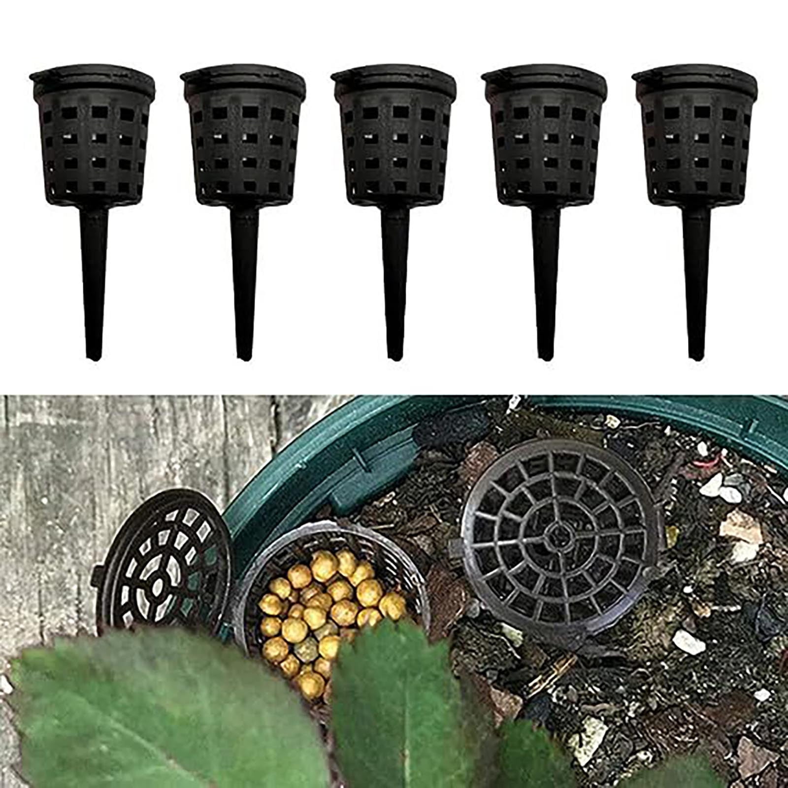 Holloyiver 5 Pcs Fertilizer Baskets with Lid for Slow and Timed Release