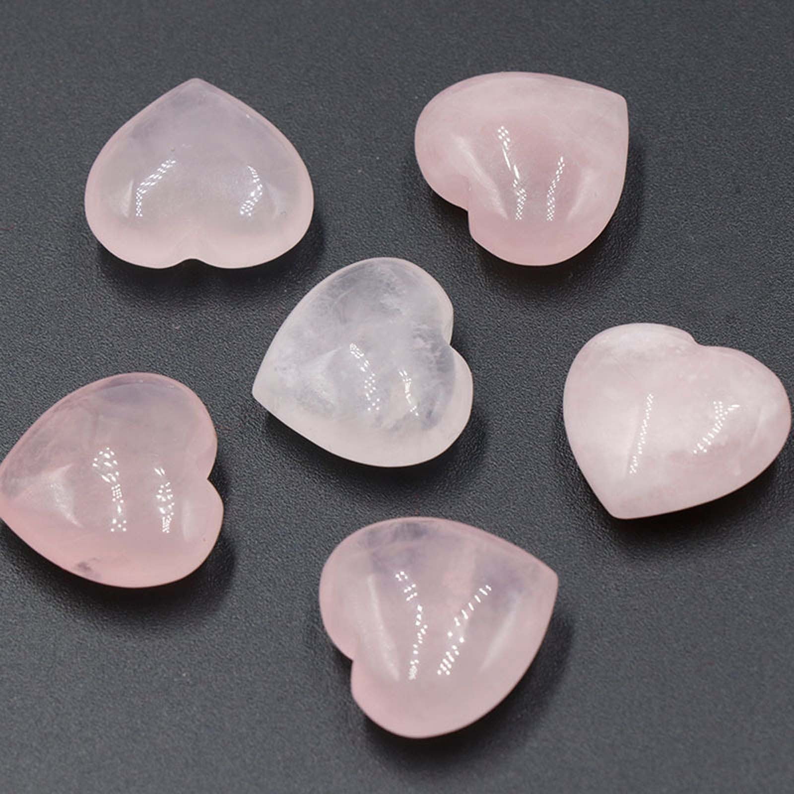 Holloyiver 6 Pcs Heart Stone, Bulk Heart Rock Worry Stone Valentine's ...