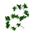thumbnail image 1 of Holloyiver 7.9Ft Floral Garland White Rose Vines Artificial Flowers, Silk Fake Flower Vines Hanging Rose Ivy for Wedding Arch Garden Background Engagement Ceremony Reception Decor, 1 of 6