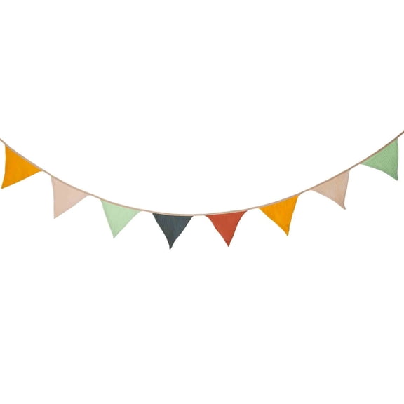 Holloyiver 8.5 ft Pennant Banner Flags, 10 Pcs Nursery Garland Triangle Bunting Flag, Baby Banner for Nursery Decor Baby Birthday Boho Wedding Shower Party Event, Rainbow Color