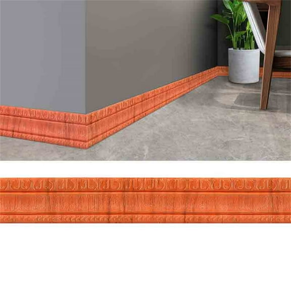 Holloyiver 90"x 3" Self Adhesive Flexible Foam Molding Trim, 3D Sticky Decorative Wall Lines Wallpaper Border for Home, Office, Hotel DIY Decoration