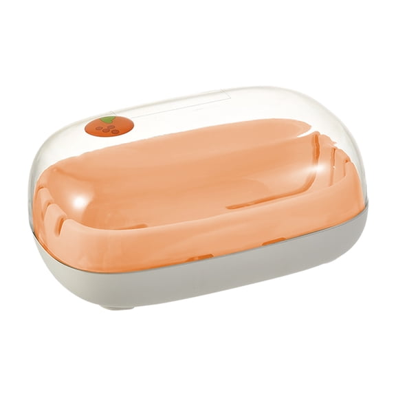 Holloyiver ABC 4.92 Inch Double Layer Soap Box with Lid, Portable Plastic Soap Storage Container with Drainage for Bathroom Laundry Student Dorm Kitchen Sink (Orange, Green)