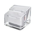 thumbnail image 1 of Holloyiver Acrylic Business Card Display Holder for Desk, Clear Multiple Desktop Business Card Stand Organizer Storage for Exhibition, Home, Office, 2 Pocket, 120 Cards Capacity, 1 of 7