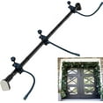 thumbnail image 1 of Holloyiver Adjustable Garland Hanger for Front Door,Fits 32"-80" Doors,Heavy-Duty Christmas Decoration Holder,No-Drill Metal Wreath Holder for Christmas,Halloween Decor,Multi-Hook,Matte Black Iron, 1 of 7