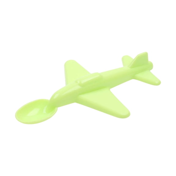 Holloyiver Airplane Spoons for Kids, Safe Airplane Children's Spoons, Creative Small Spoons Dishwasher Safe Eco Friendly Spoons, Portable Tableware for Kids Baby Utensils (Green)