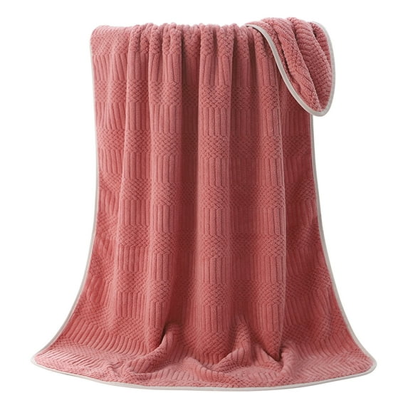 Holloyiver Bath Towels, Extra Absorbent & Quick Drying Towels for Bathroom, Fibre Large Bath Towel, Super Soft Multipurpose Use for Fitness, Spa, Sports, Yoga Towel (Red, 55.1 x 27.5In)