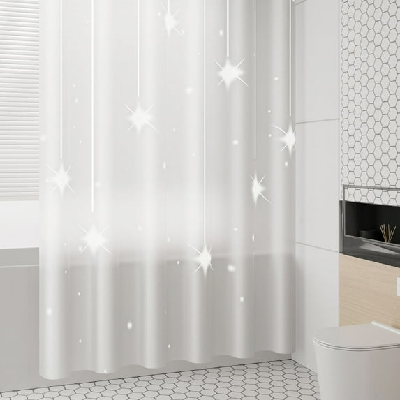 Holloyiver Bathroom Shower Curtain Liner, 70.9"H x 59.1"W 3D Frosted Bubble Heavy Duty Waterproof Shower Curtain Liner with Magnets, Thick Plastic Shower Curtains, 12 Hooks (Flash Pattern)