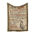 thumbnail image 1 of Holloyiver Blanket Gift for Wife from Husband to My Wife Blanket Wedding Anniversary Romantic Gifts for Wife Birthday Christmas Valentine's Mother's Day Healing Thoughts Blanket Presents for Her, 1 of 4