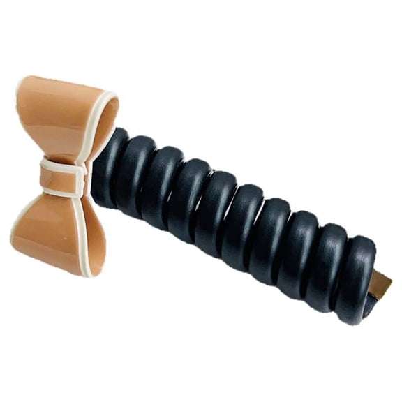 Holloyiver Bowknot Telephone Wire Hair Bands, Telephone Wire Hair Bands For Kids, Bowknot Braided Telephone Wire Hair Bands, Phone Cord Straight Spiral Hair Tie