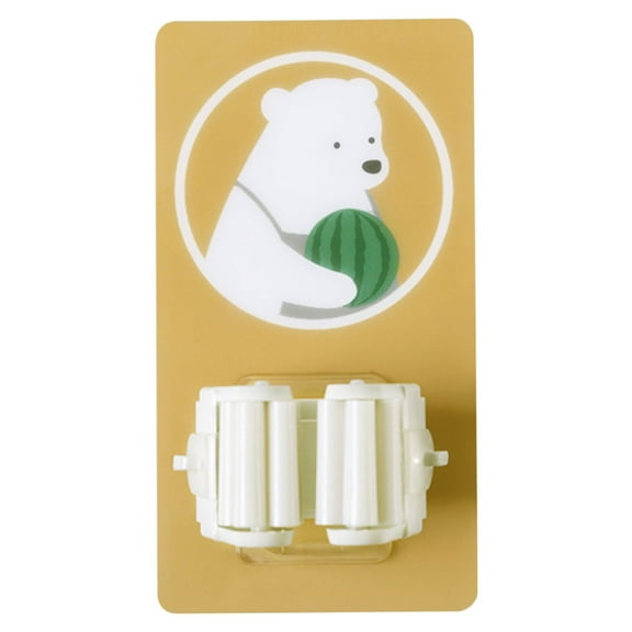 Holloyiver Broom and Mop Grippers Wall Hook, Adhesive Damage Free Hanging Wall Mount Broom and Mop Holder, No Tools Household Cleaning Organizer for Living Spaces, Cartoon Animals