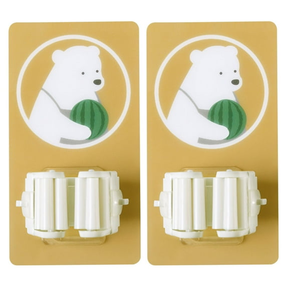 Holloyiver Broom and Mop Grippers Wall Hook, Adhesive Damage Free Hanging Wall Mount Broom and Mop Holder, No Tools Household Cleaning Organizer for Living Spaces, Cartoon Animals