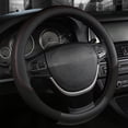 thumbnail image 1 of Holloyiver Car Steering Wheel Cover, 14.5-15 Inch Premium Universal Microfiber Leather Covers, Breathable Anti-Slip Odorless Steering Wheels Accessories for Men Women (Black), 1 of 6