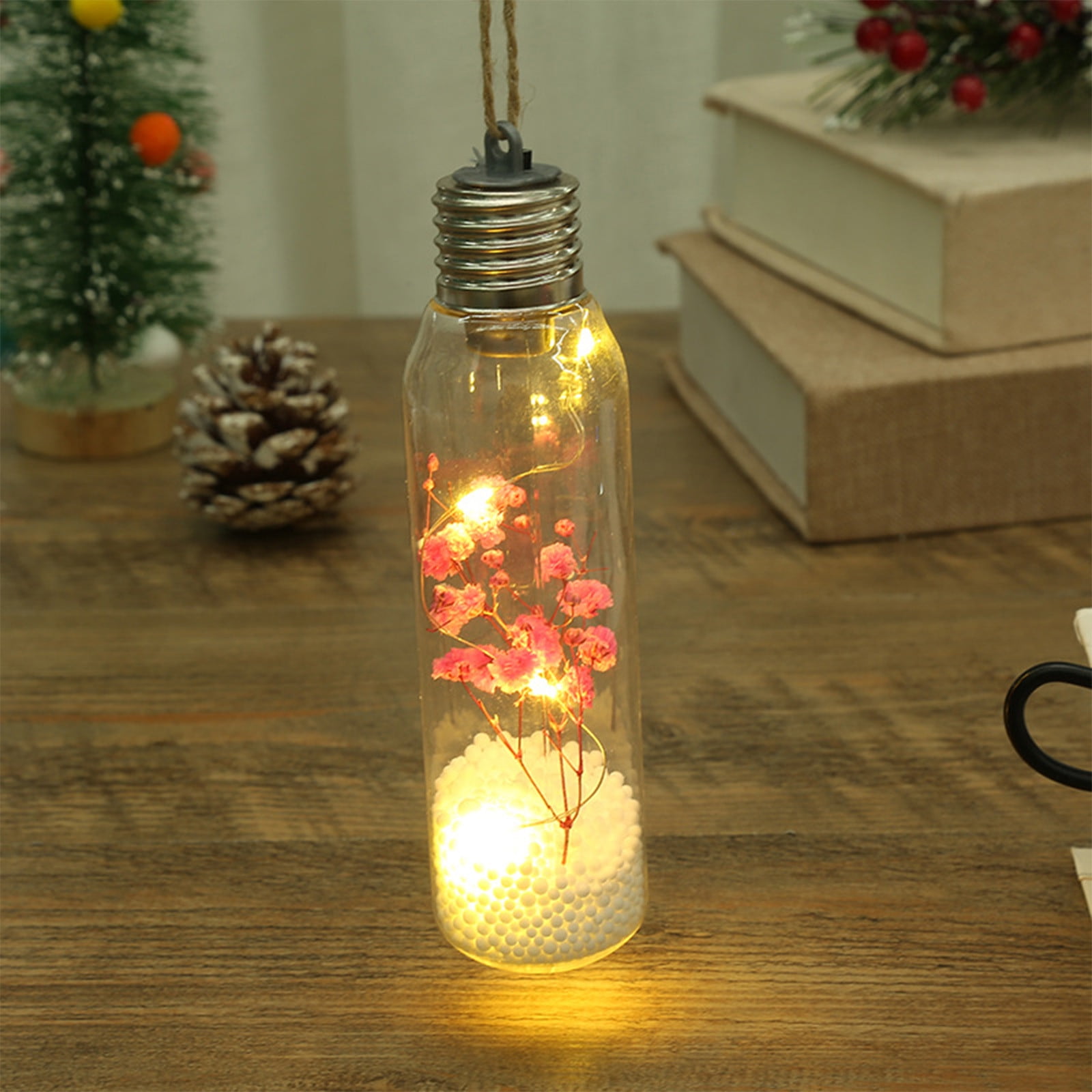 Holloyiver Christmas Bottle Lights, LED Battery Operated Fairy String