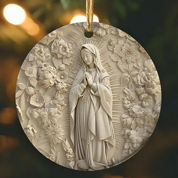 Holloyiver Christmas Easter Nativity Scene Ornaments, Christmas Acrylic 3D Hanging Ornament Pendant for Xmas Tree Birth of Jesus Christian Decor Religious Gift for Family Friends and Christian