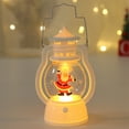 thumbnail image 1 of Holloyiver Christmas Mini Lantern Decorative with LED Candle Night Light, 5.6 Inch Hanging Table Centerpiece Vintage Lantern Ornament with Snowman Santa Tree ReinDuck Pattern for Xmas Party Decor, 1 of 7
