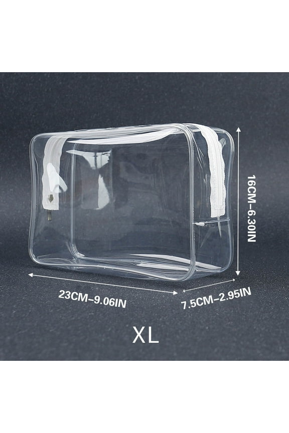 Clear Travel Bags for Toiletries, Lightweight Clear Plastic Zippered Toiletry Bag, Multipurpose Transparent TSA Cosmetic Bag Clear Pouch For Vacation Travel Bathroom