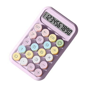 Holloyiver Colorful Candy Colored Electronic Calculator, 4 Function Calculator, Big Calculator Desktop, 10 Digits LCD Display and Large Button, Bubble Cute Calculator for Office, School, Home