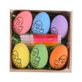 thumbnail image 1 of Holloyiver Colorful Easter Eggs Painting Kit, 6 Pcs Paintable Blank Easter Eggs Ornaments Bulk Decoration for Craft Hanging, Plastic Eggs with Pen, Basket Stuffers Fillers, 1 of 4