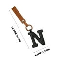 thumbnail image 1 of Holloyiver Colorful Initial Letter Keychain for Women, PU leather Initial Letter Keyring Keychain Accessories Purse Handbags Charm (Letter N), 1 of 9