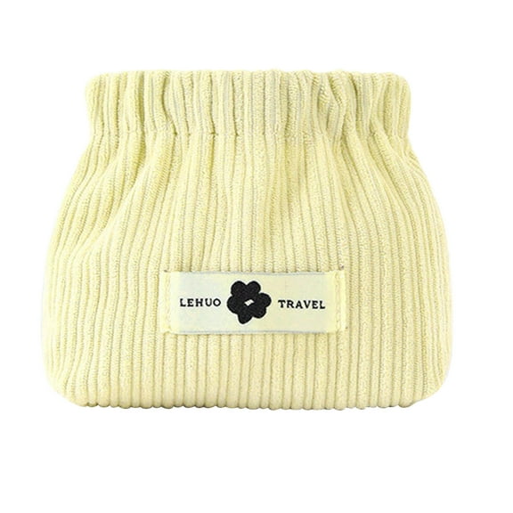 Holloyiver Cosmetic Bags for Women, Corduroy Elastic Hair Tie Cosmetic Bag Aesthetic Women Handbags Purses Toiletry Makeup Organizer Storage Makeup Bag Girls Gift