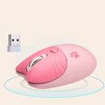 thumbnail image 1 of Holloyiver Cute Mini Wireless Mouse, Rechargeable Cat Shape Bluetooth Mouse, Portable USB Optical 2.4G Wireless Bluetooth Two Mode Computer Mice with 1600 Adjustable DPI for Laptop PC, 1 of 8