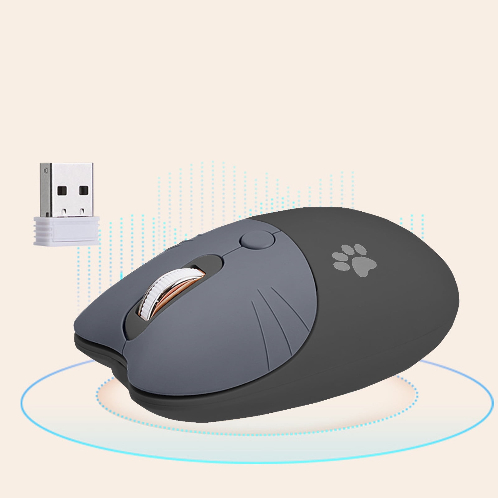 Wireless Optical Mouse – 2.4G Ergonomic Mouse With USB Nano Receiver For Laptop & Desktop, Penguin Design