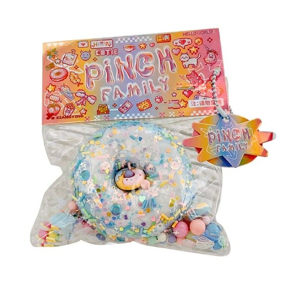 Holloyiver Cute Soft Doughnut Squeeze Toys, 2024 Upgrade Squishy Doughnut Squeeze Toys, Doughnut Mochi Squishy Kawaii Fluffy Sensory Toys, Soft Ball Stress Relieving Toy for Kids Teenage
