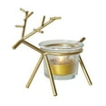thumbnail image 1 of Holloyiver Deer Candle Holder, Cute Reindeer Tealight Candle Holders, Metal Christmas Candlestick Xmas Table Decorations for Home, Table, Fireplace, Window, Restaurant (Gold), 1 of 9