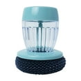 thumbnail image 1 of Holloyiver Dish Scrub Brush with Soap Dispenser, Kitchen Palm Brush for Pot Pan Sink Cleaning, Tableware Kitchen Scrubber with PET Replacement Balls, 1 of 6