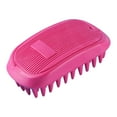 thumbnail image 1 of Holloyiver Dog Grooming Bath Brush, Pet Rubber Brush For Shower Scrubbing & Soothing Massage, Ideal for Long & Short Haired Dogs and Cats, Essential Puppy Grooming Accessories, Long Pins, 1 of 8