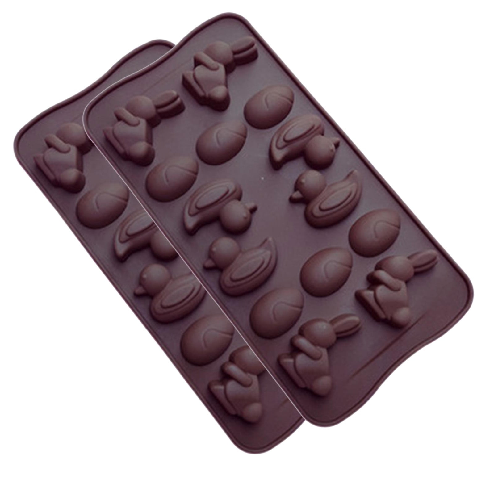 Holloyiver Easter Baking Chocolate Molds,2 Pack Silicone Egg Molds